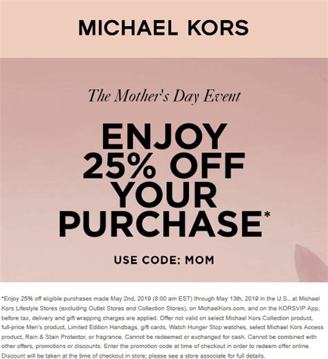 current michael kors promo code|michael kors promo code today.